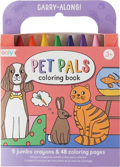 OOLY Pet Pals Carry Along Crayon &#x26; Coloring Book Kit, 10ct.